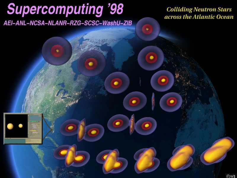Intercontinental Colliding Neutron Stars